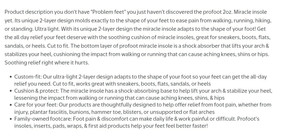Profoot 2oz Miracle Custom(FULL SIZE) Molding Insoles, Womens, New/Sealed!