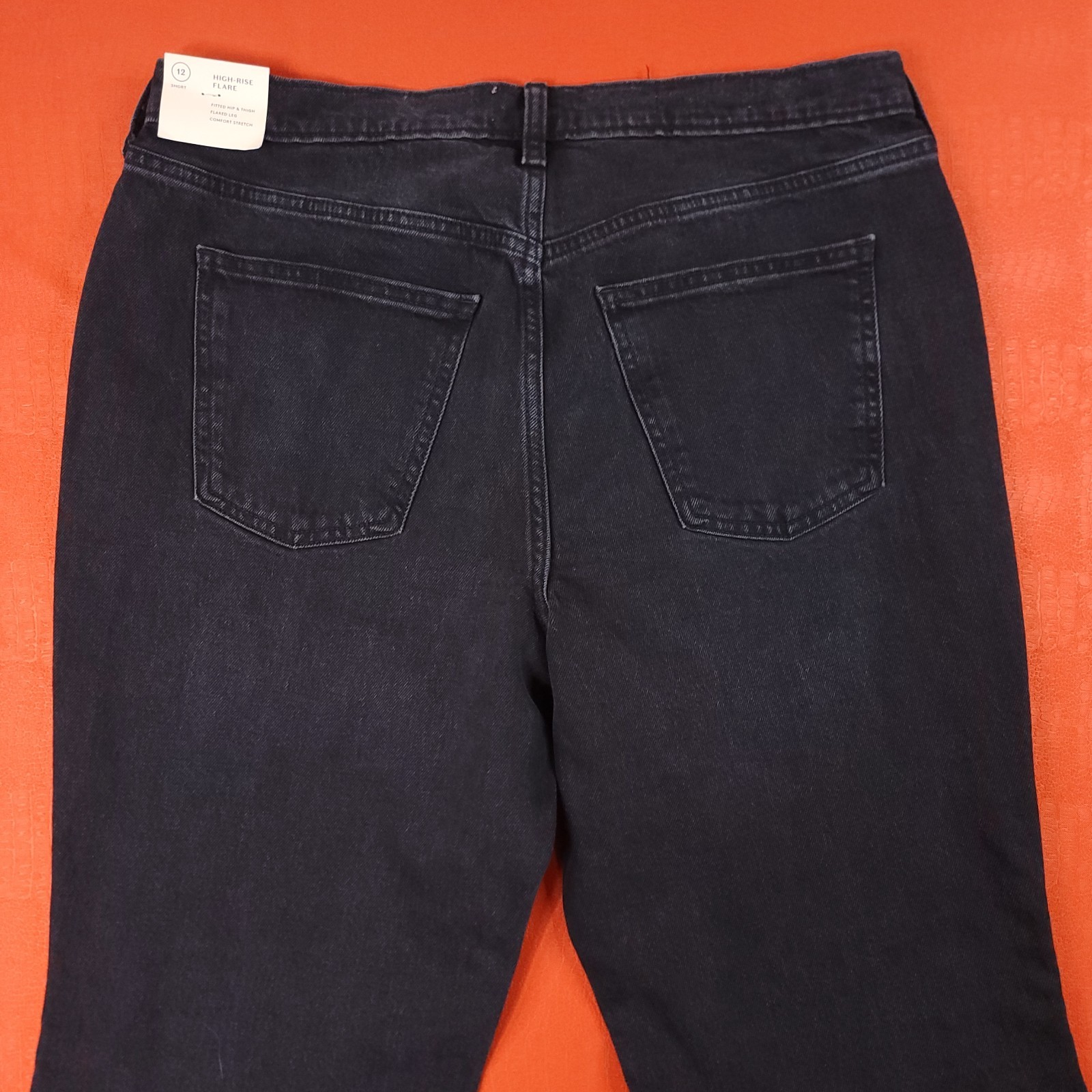 NWT Universal Thread Women’s Stretch High-Rise Flare Jeans Black Size 12 Short