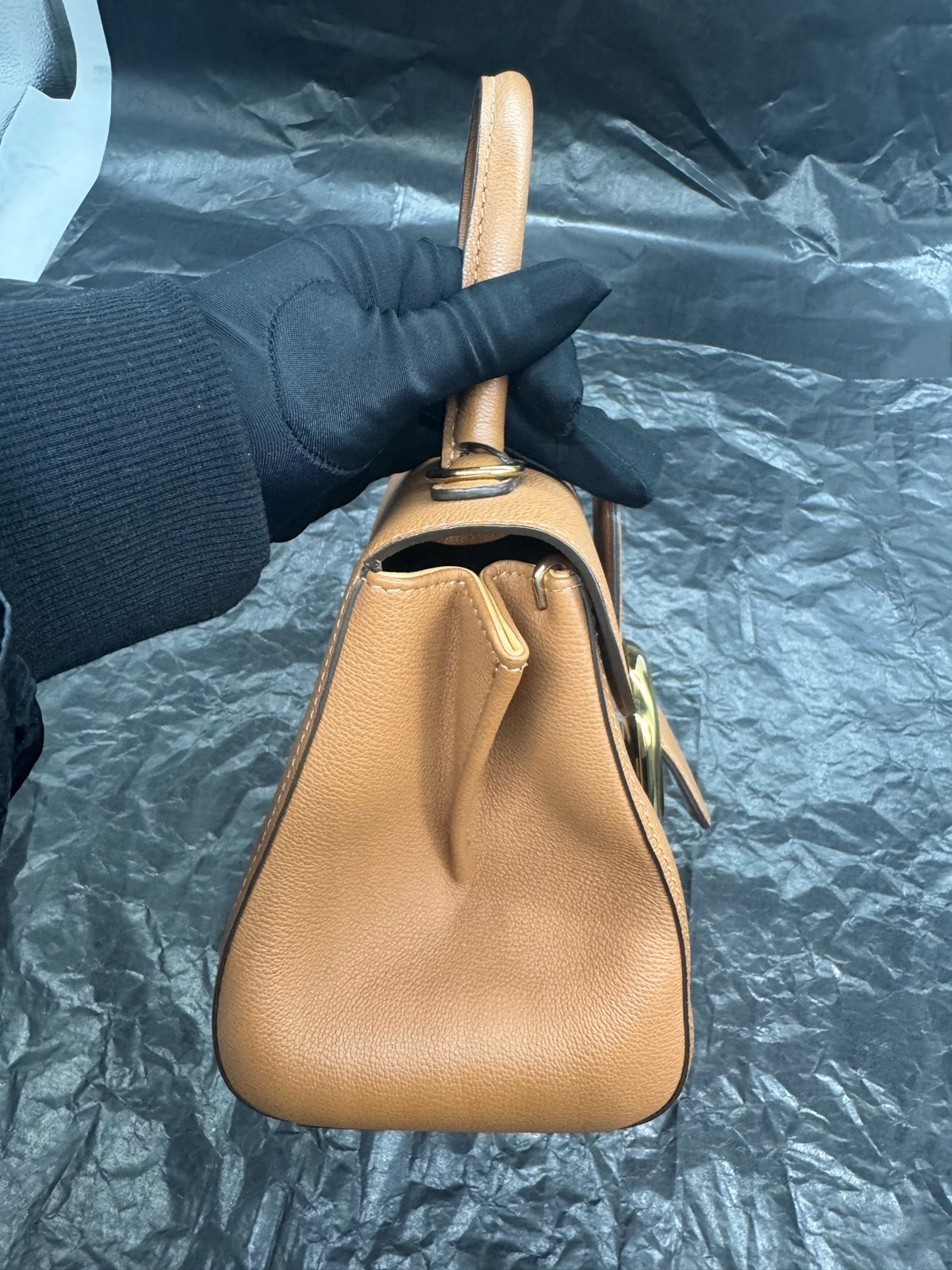 Authentic Delvaux Calfskin Top Handle Bag Golden Brown Gold-Tone eBay AG