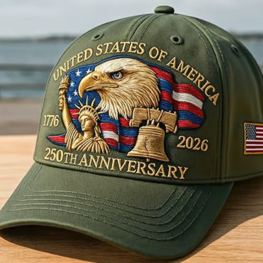 United States 250th Anniversary Baseball Cap – 3D Embroidered Hat***.