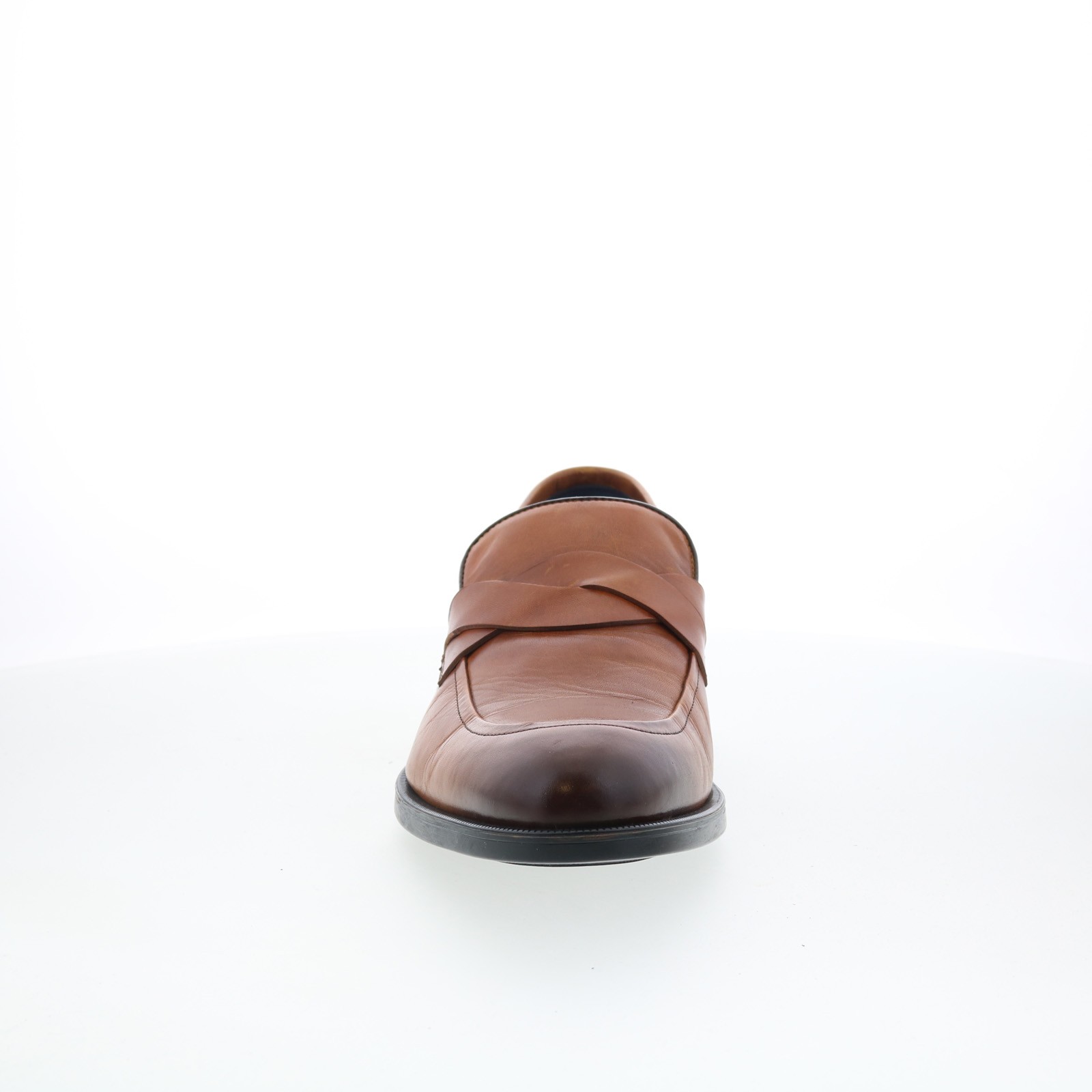 Johnston & Murphy 24-7186 Mens Brown Leather Loafers & Slip Ons Casual Shoes
