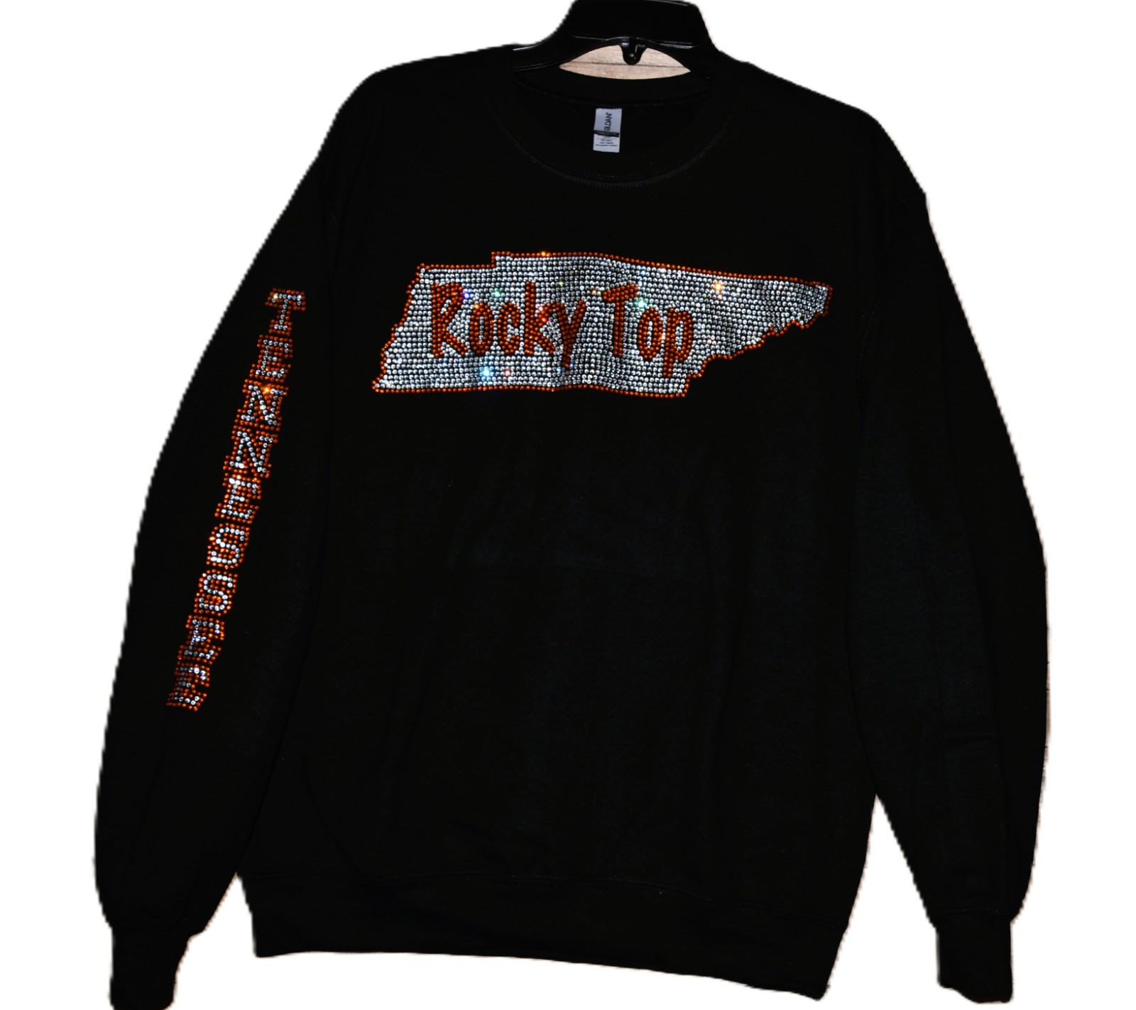 Tennessee Rocky Top Rhinestone bling sweatshirt or hoodie S M L XL 2X 3X 4X 5X