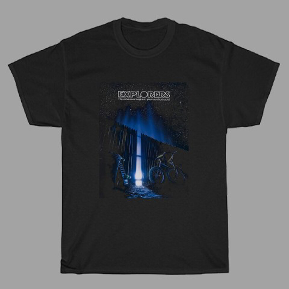 Explorers Retro 80s Movie Men’s Black T-Shirt Size S to 3XL