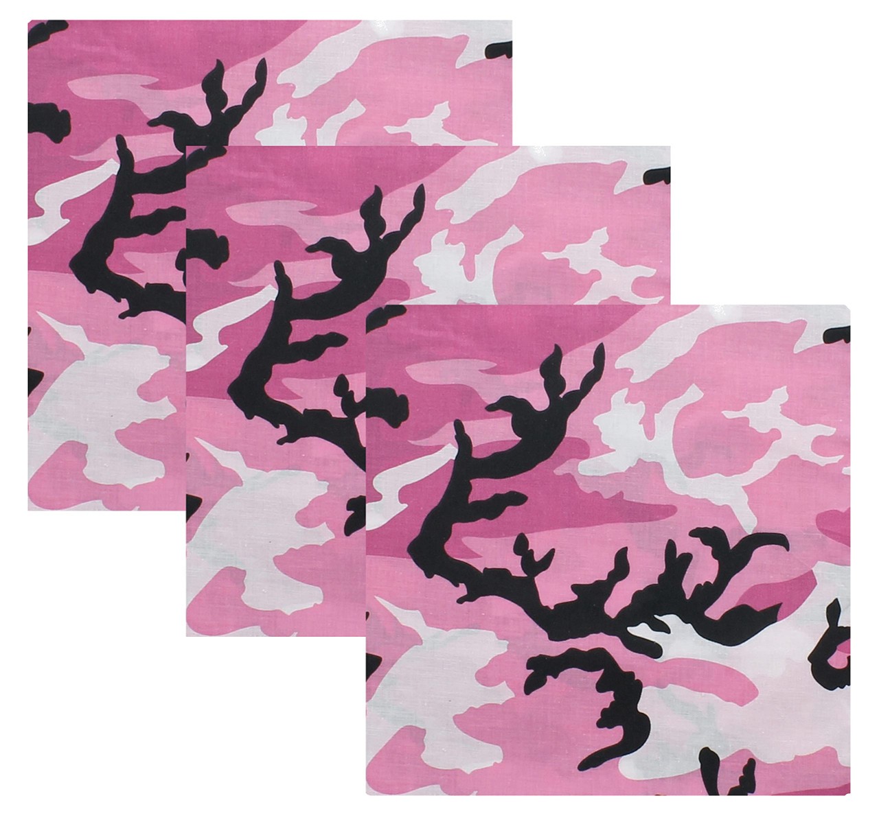Camouflage Jumbo 27″ Bandana Tactical 100% Cotton Bandanna Head Cover 3Pack