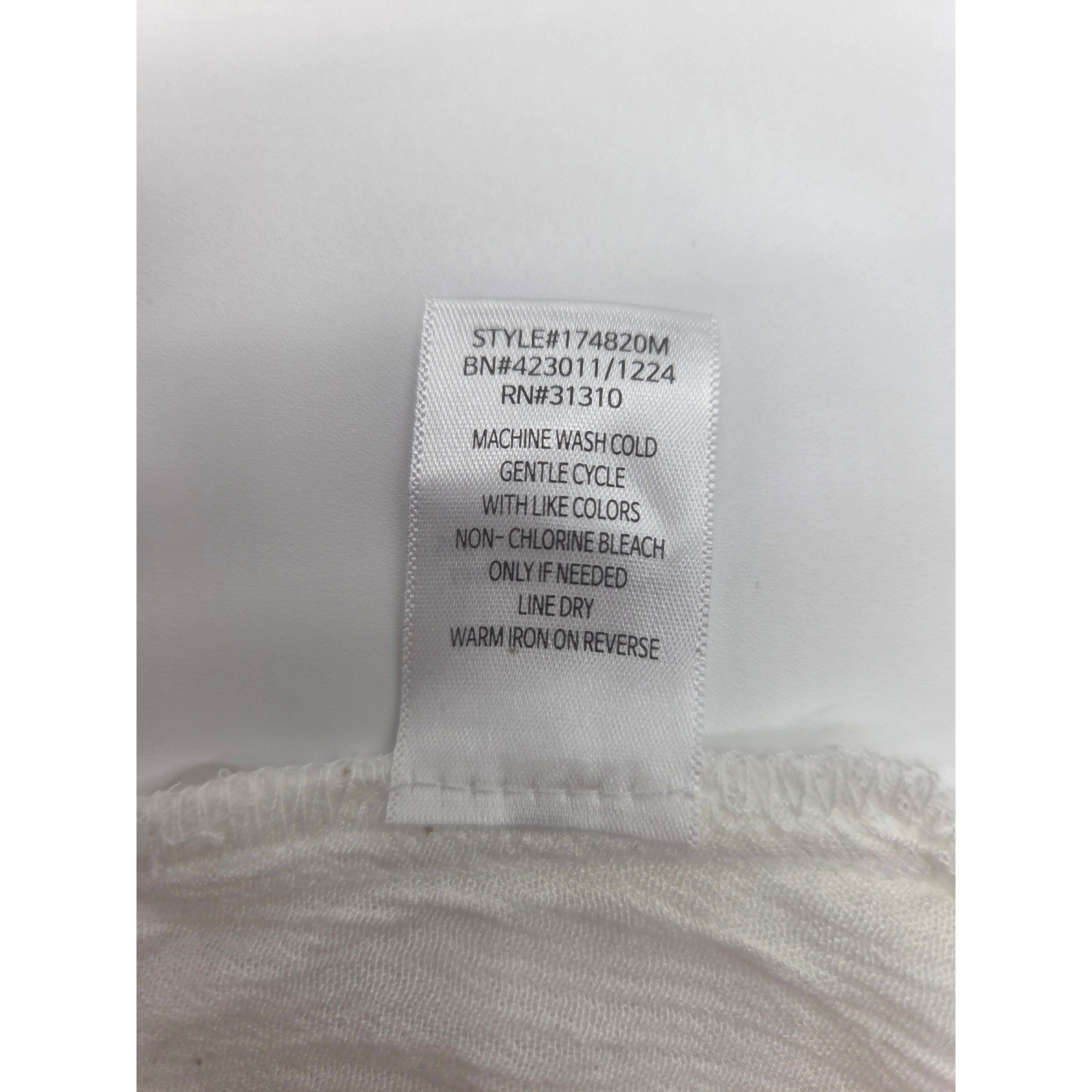 Fortune + Ivy XXL White Rayon Button Front Shirt Blouse Oversized