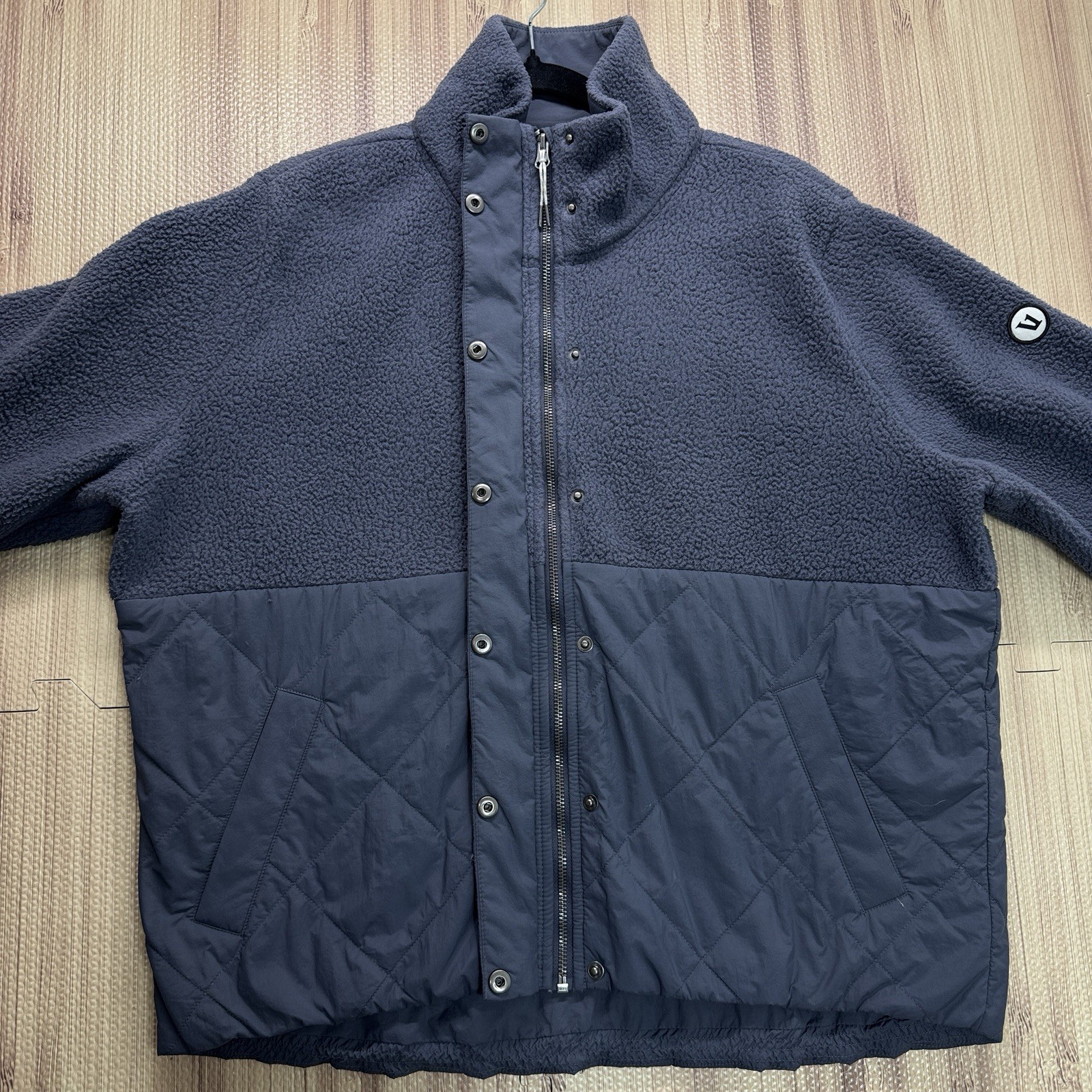 Vuori Women’s Highlands Sherpa Jacket Azure Blue Grey Size L