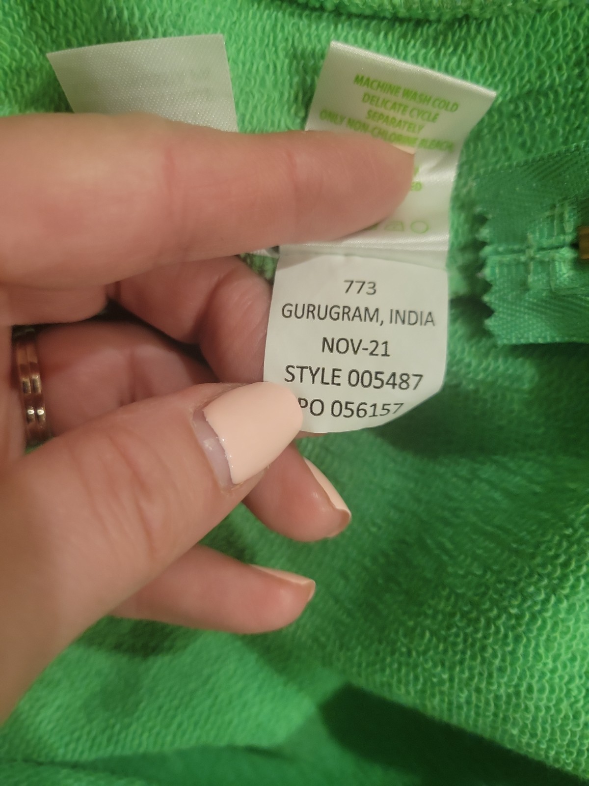 Lilly Pulitzer Luxletic Beach Comber Pullover Terry Sweatshirt Zip Side Green S