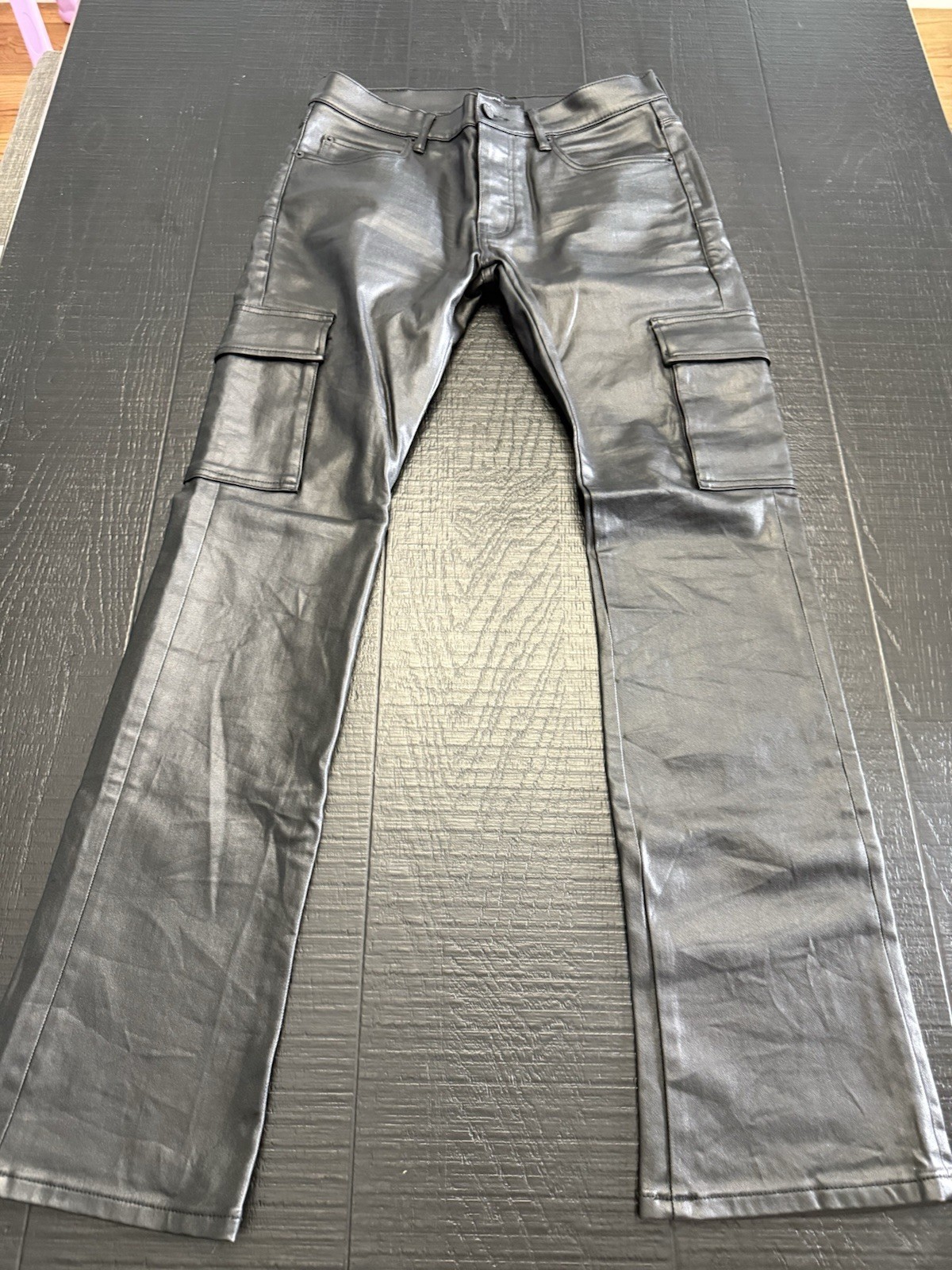 Purple Brand Jeans P004 Patent Leather Cargo Pants Men’s Size 32