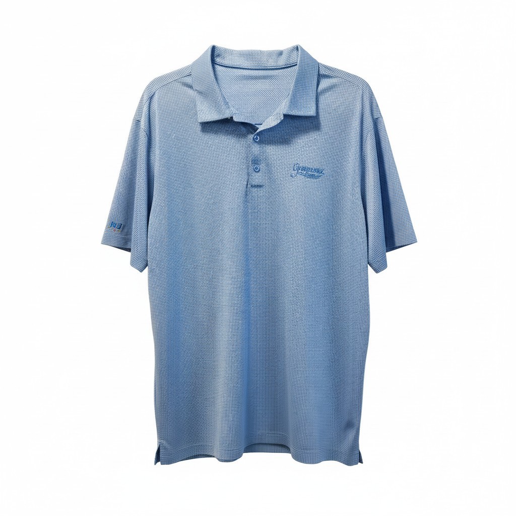 Antiqua Mens Golf Polo W/Greystone Logo Blue Check Design XL
