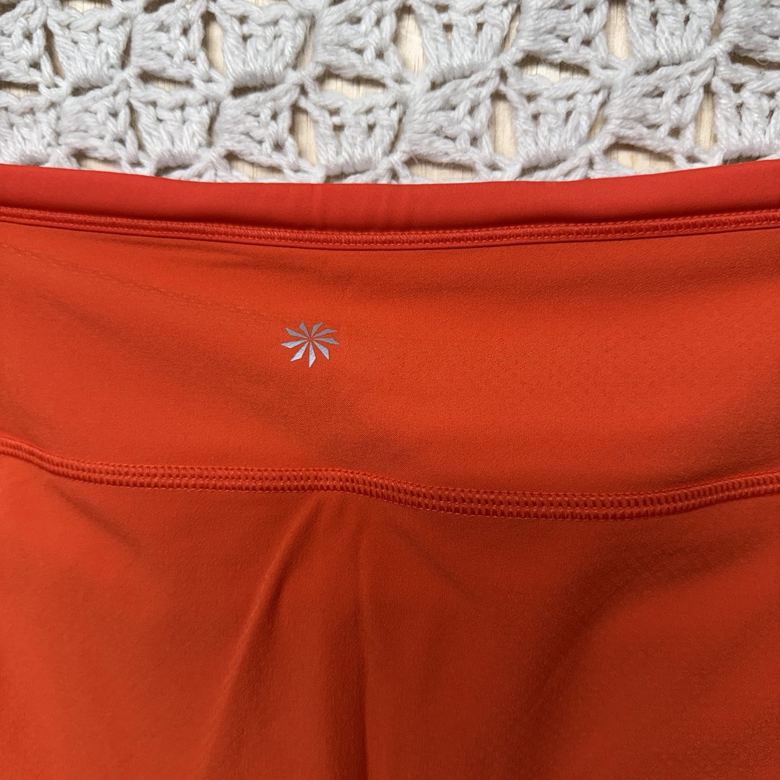 Athleta Action Skort in Dobby 14.5 Skirt Women XS Orange Pocket Athletic Tennis