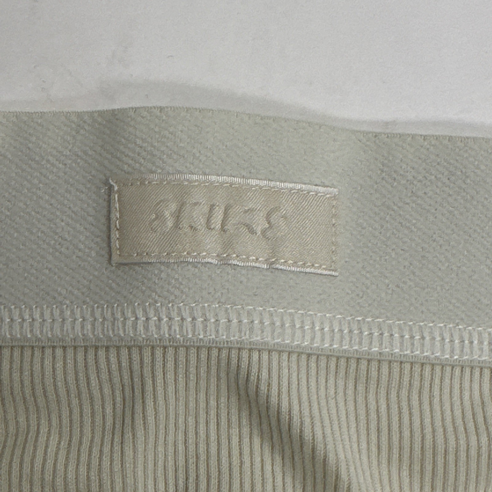 SKIMS Women’s Cotton Blend Stretch Jersey Rib Thong Bone Size S