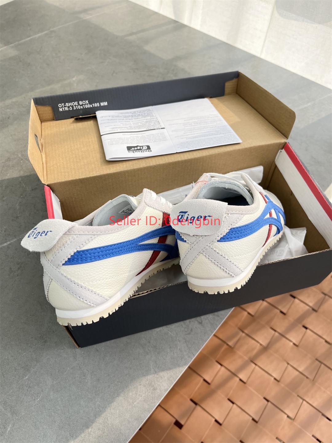 Retro Onitsuka Tiger MEXICO 66 Casual Shoes White/Blue Red Sneakers New with Box