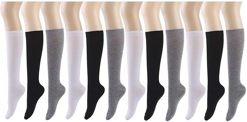Gelante 12 Pairs Women Knee High Socks – 196003 Pattern 3 One Size, 3