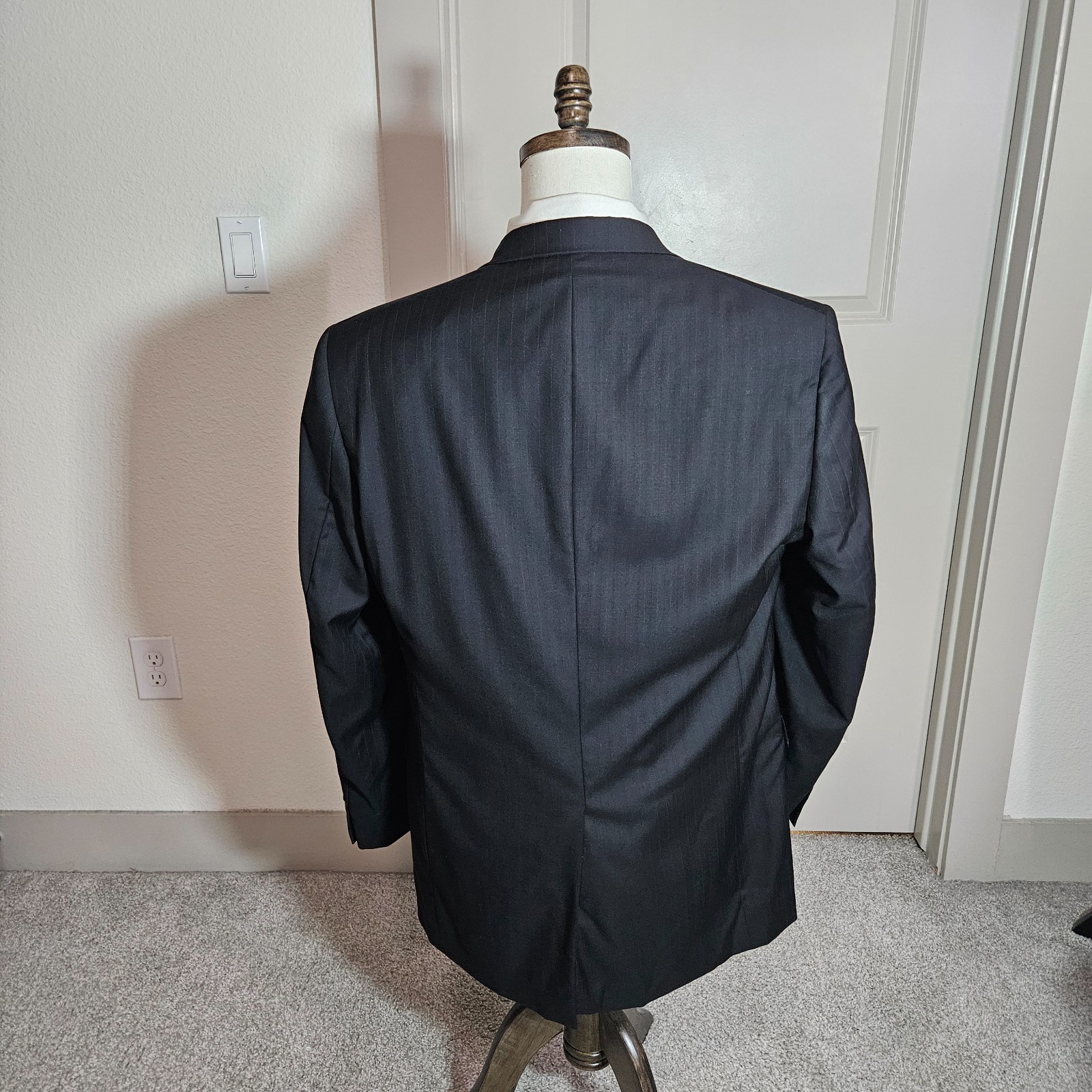 Hart Schaffner & Marx 42L 2PC Suit Blazer Men Pants 36 x 33 Gold Trumpeter Gray
