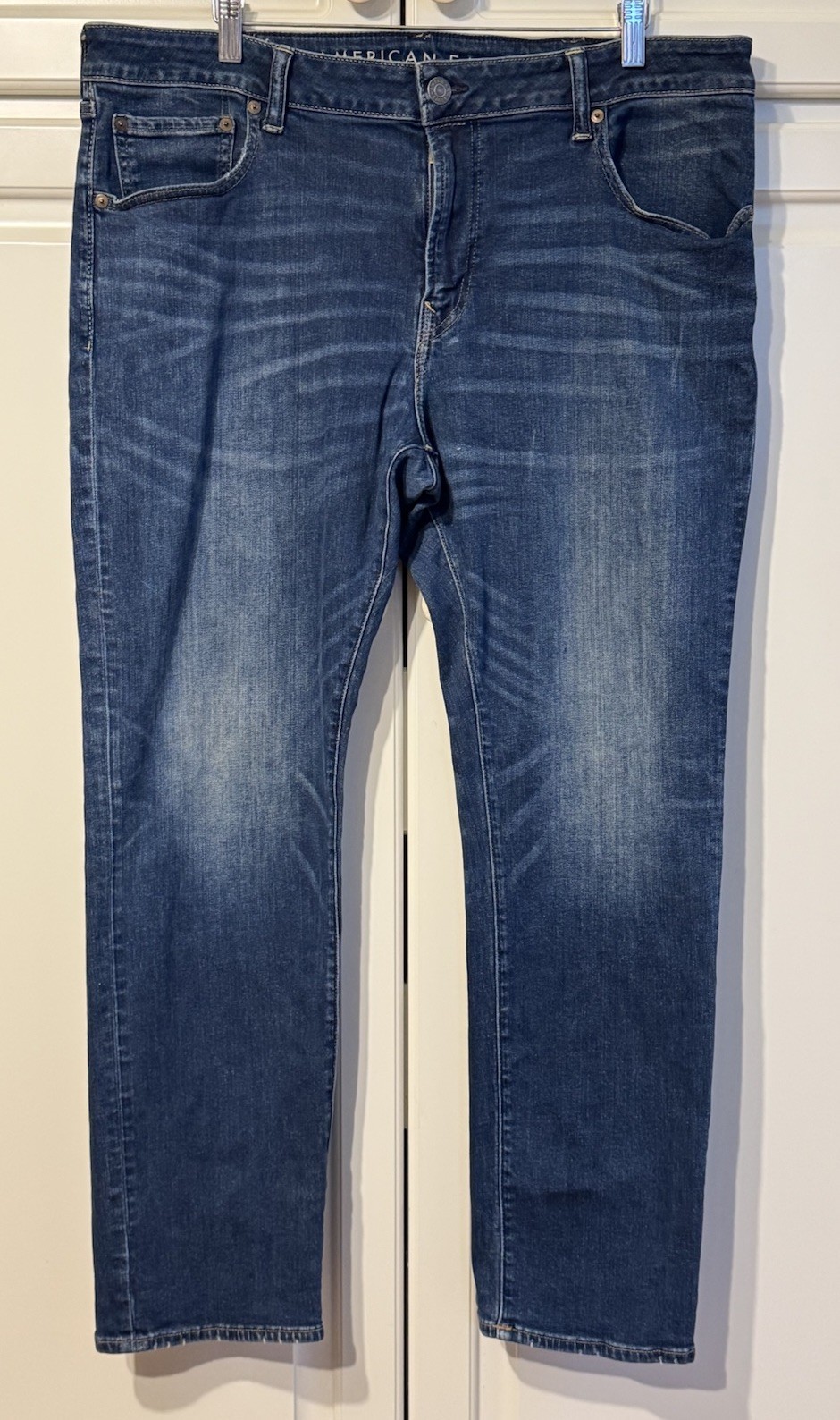 AMERICAN EAGLE Next Level Flex Men’s DARK WASH Denim Slim Straight Jeans 40×32