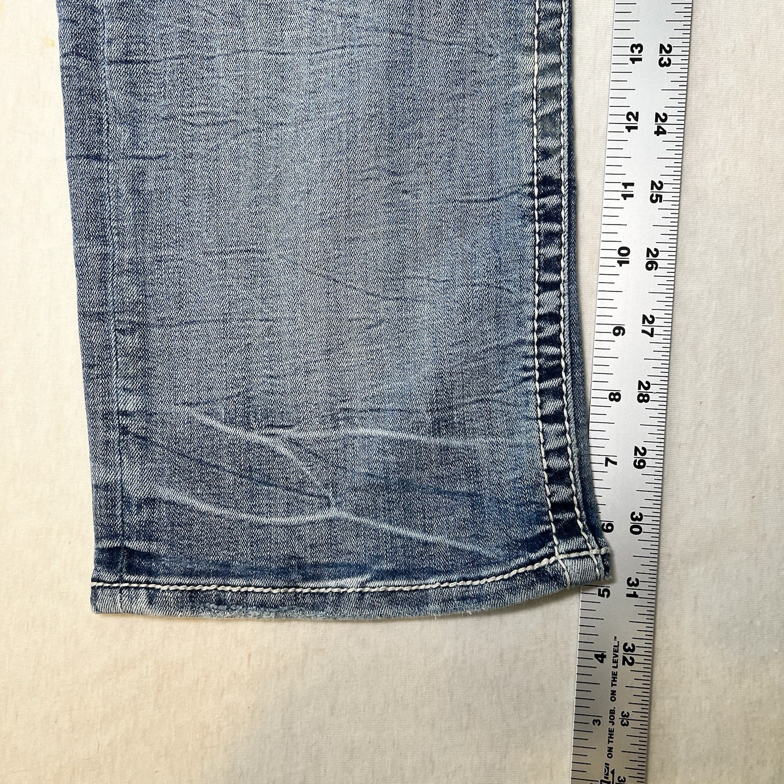 Salvage Supply Co Buckle Mayhem Straight Fit 33R Jeans Men’s Whiskered