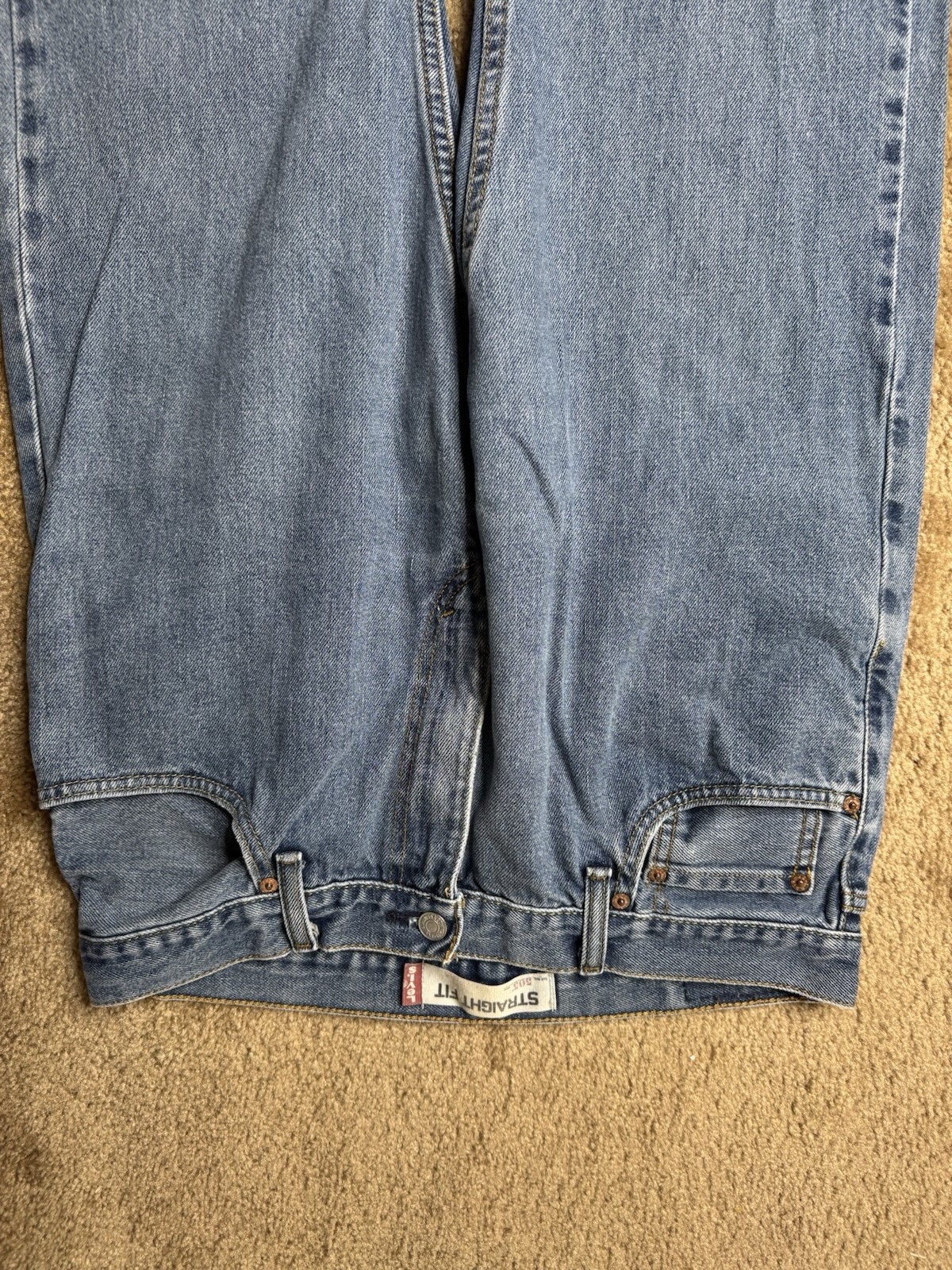 Levi’s Men’s Straight Jeans Blue Denim Cotton, Levi’s 505 Series, 5-Pocket