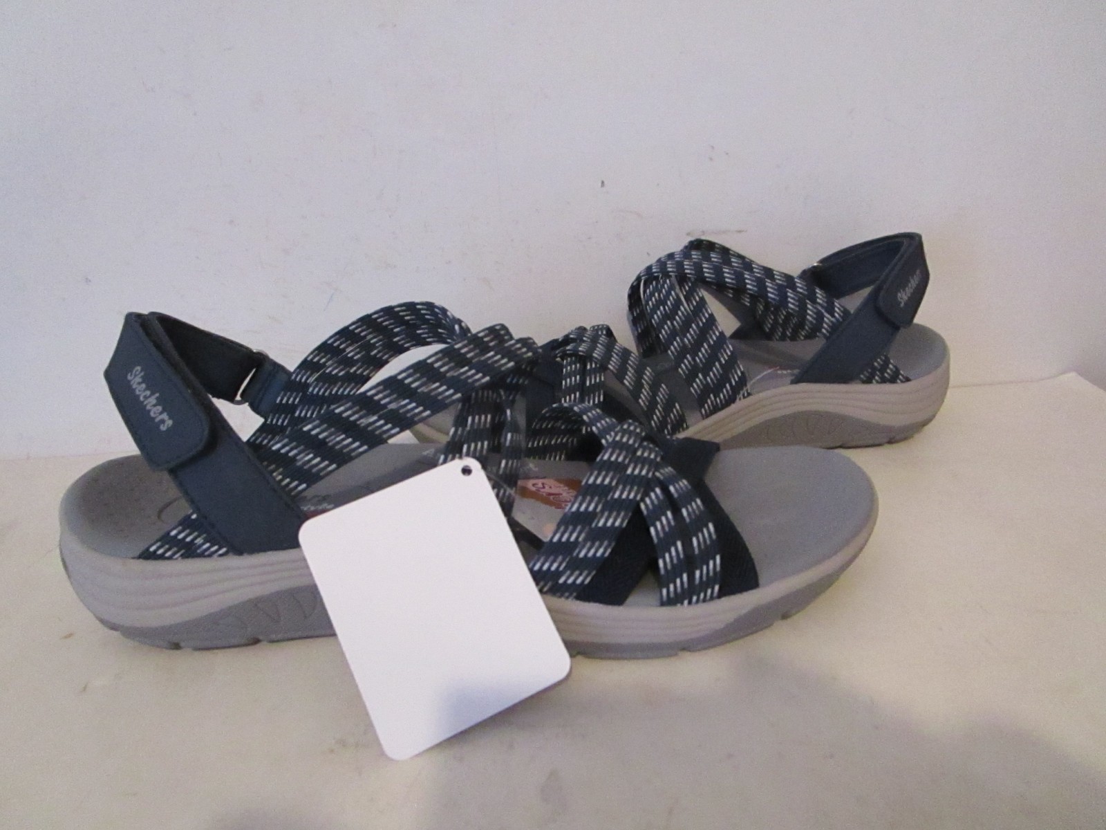 Skechers Washable Vegan Reggae Cup Sport Womens Sandals Navy Size 8