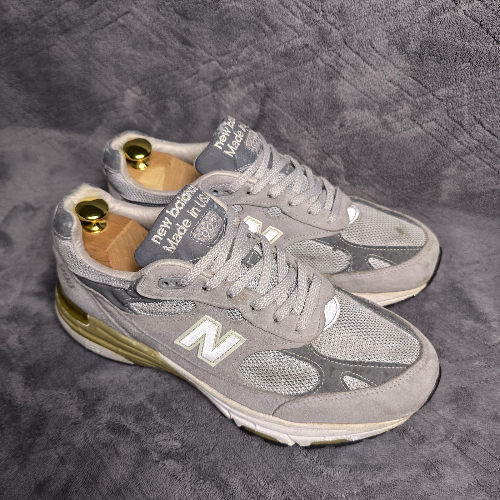 New Balance 993 Shoes Mens Size 8 4E Wide Gray Made USA Running Sneakers MR993GL