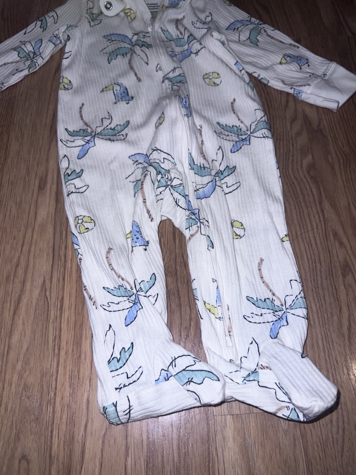 Carter’s 6M Footed One Piece Sleeper Cotton Ribbed Tropical Alligator 2-Way Zip