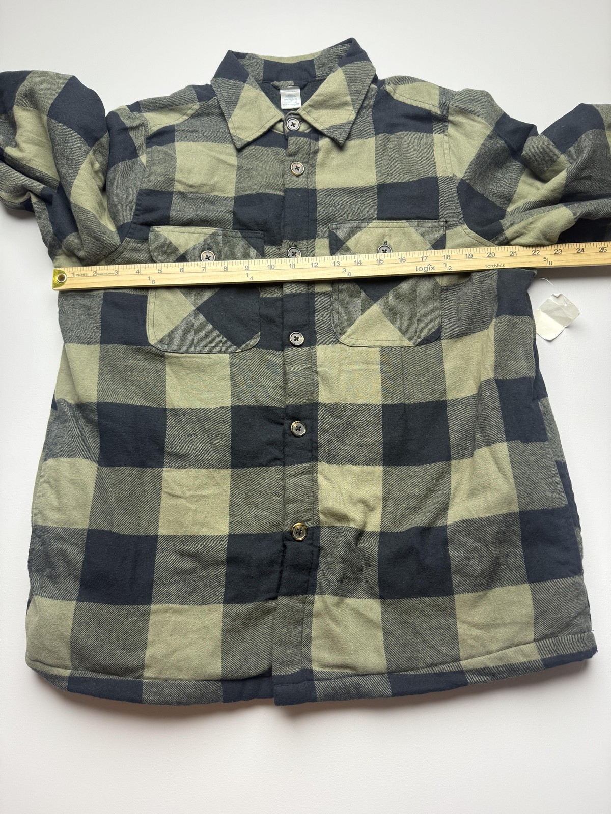 Highland Originals Jacket Mens Medium Green Plaid Quilted Button Work Lined