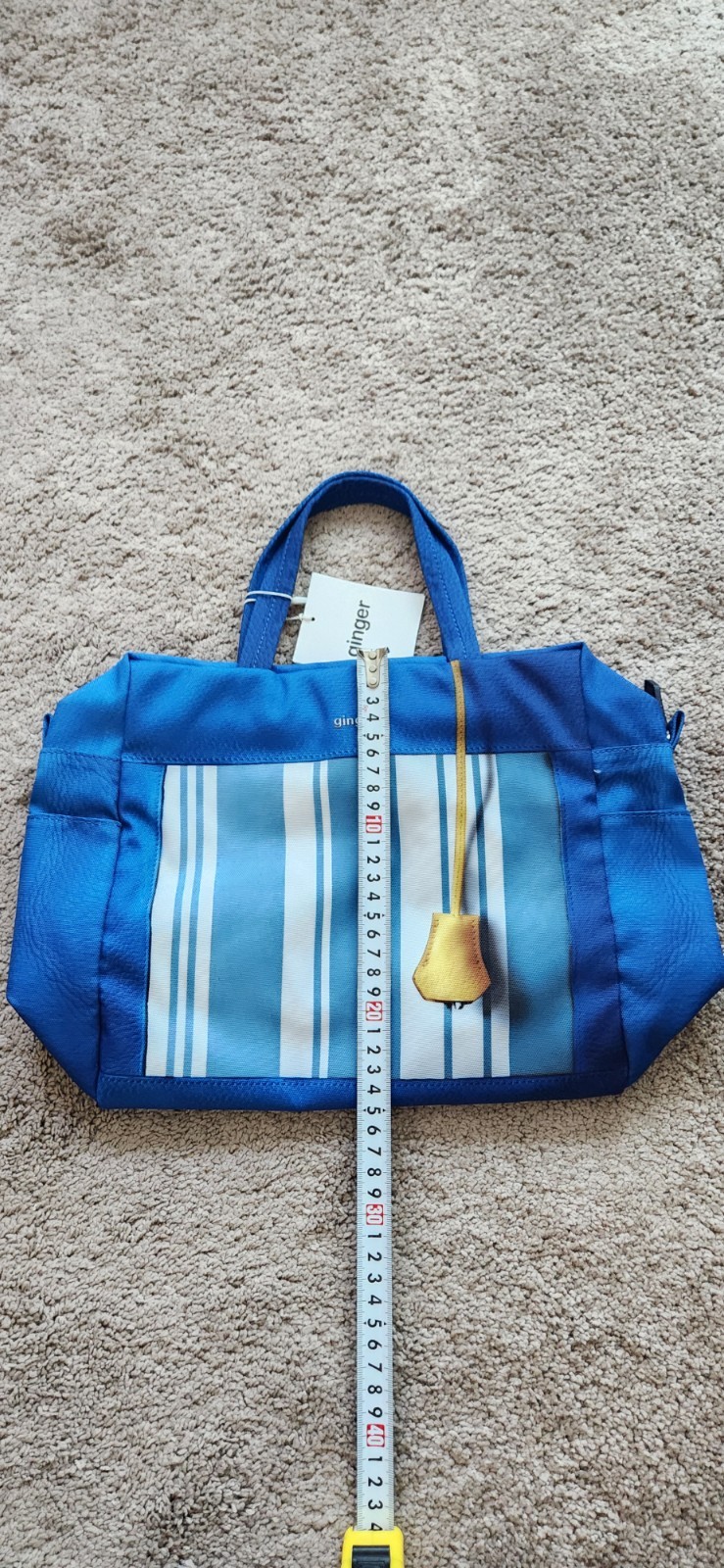 Women’s Blue Stripe Crossbody Bag Top Handle Shoulder Tote Purse Travel New