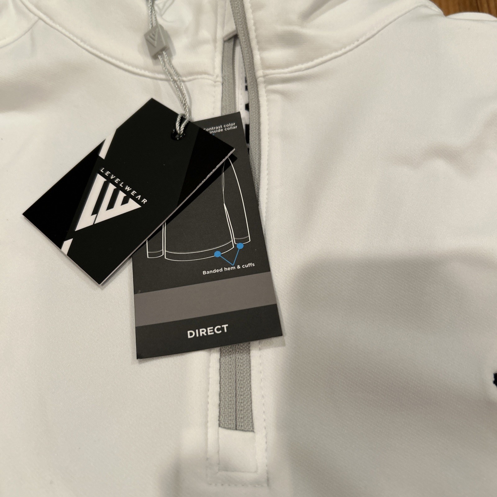 White Levelwear 1/4 Zip Pullover Small