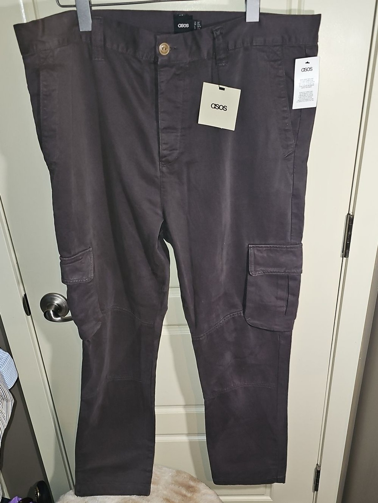 ASOS Men’s Cargo Pants in Charcoal Gray Size 38W 32L Reg.