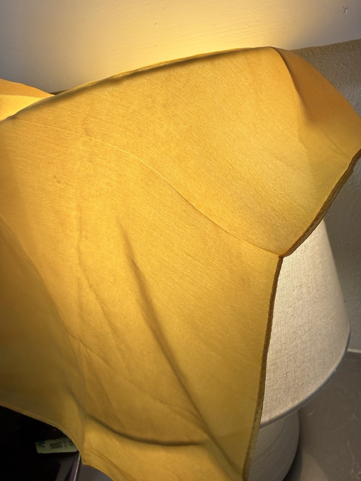 Set Of 2: Solid Color 100% Silk Square Scarves Yellow & Red – 53cm X 53cm
