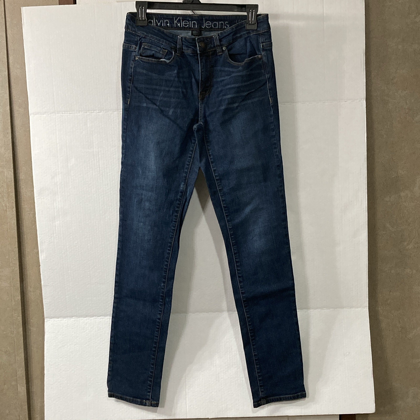 Calvin Klein Jeans Women’s Skinny Jeans Blue Medium Wash Denim Mid-Rise 5-Pocket