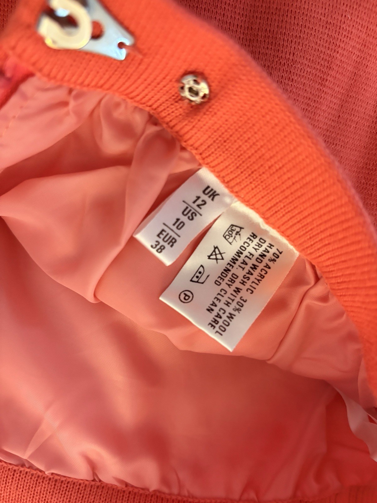 Arthur Kohler Orange/White Striped Knit 3pc Skirt Suit Set Women 10