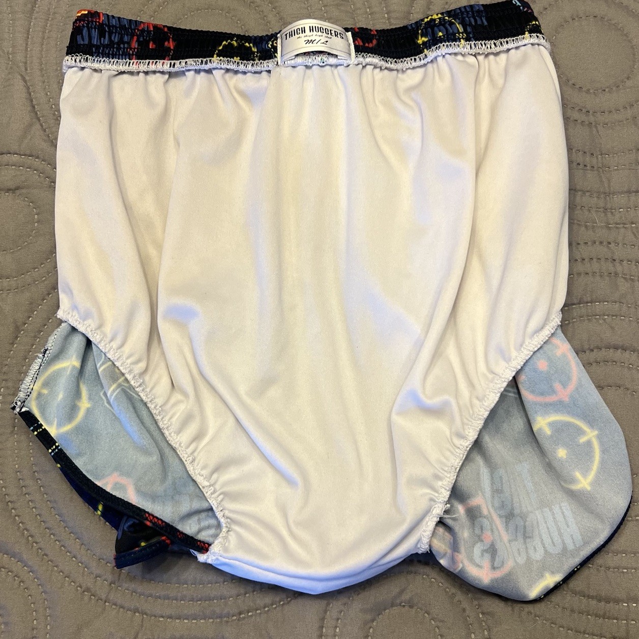 Thigh Huggers Men’s M/L Running Shorts Target Print Athletic Crossfit Lifting