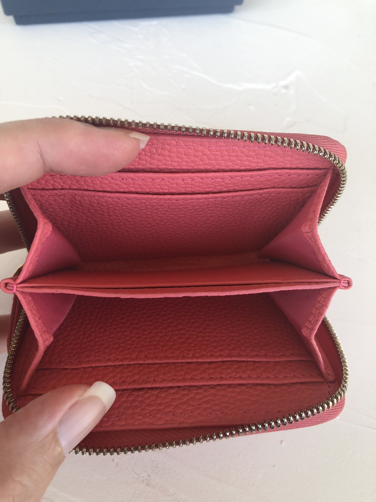 Maison de Sabre Zip Wallet Pink Pastel Card Coin Cash 3.9×2.8 In Mono 1982
