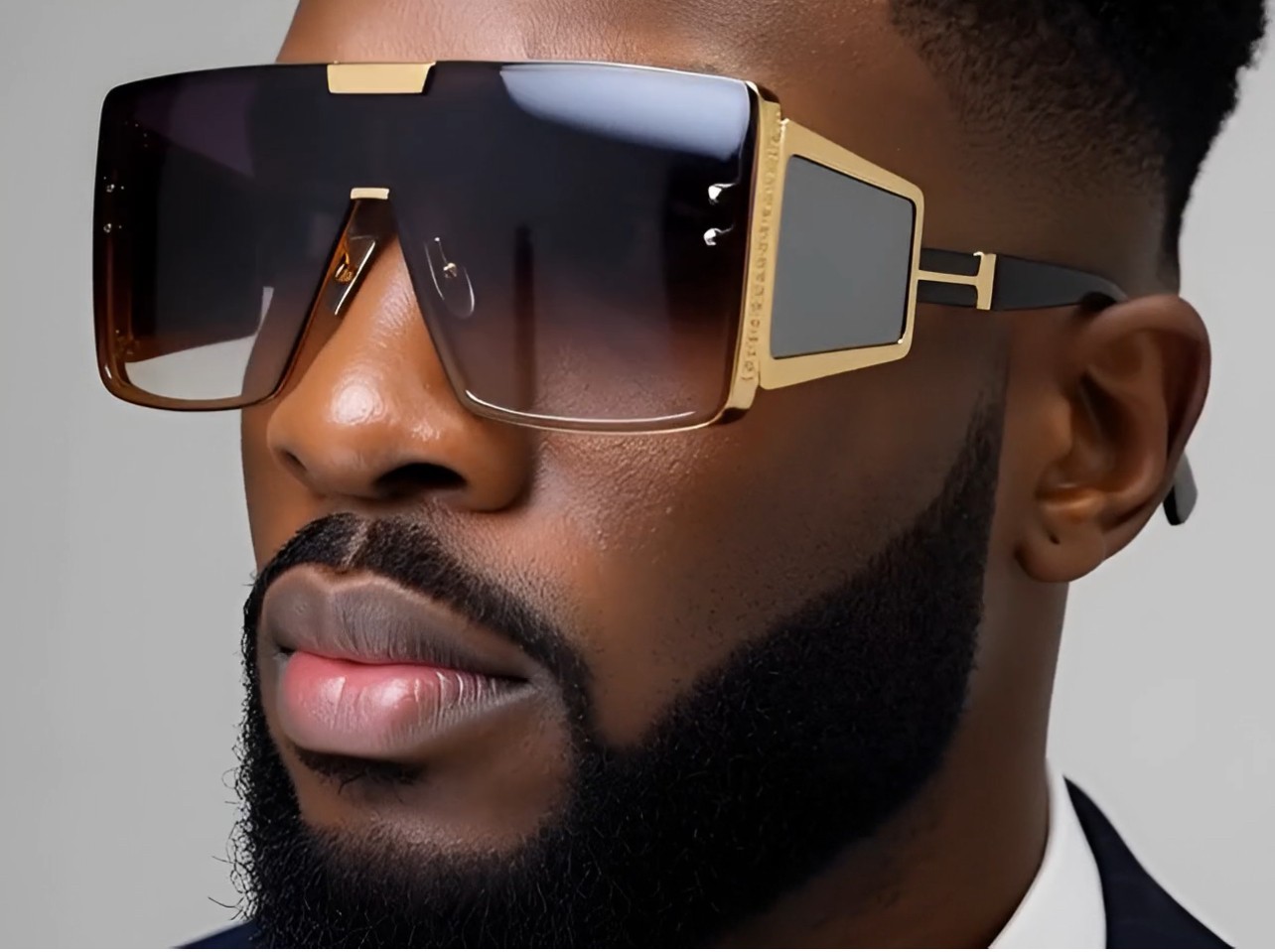 Sunglasses Dark Black Lens Men Hip Hop Cholo Square Gangster Stylish Outdoor New
