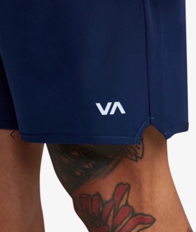 $70 RVCA Men’s Yogger Stretch 17 Shorts 8″ – Navy Blue – Medium -New Tag
