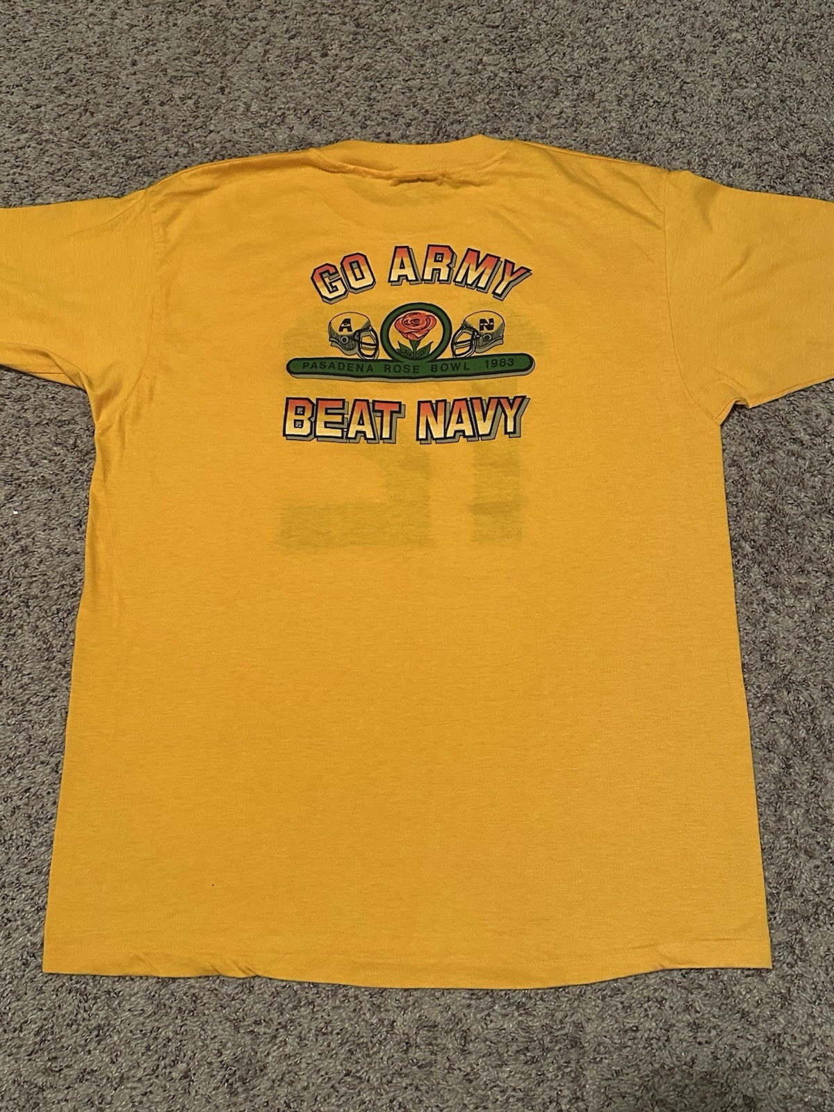 Vintage 1983 Rose Bowl Army Vs Navy Football T-shirt XL Single Stitch