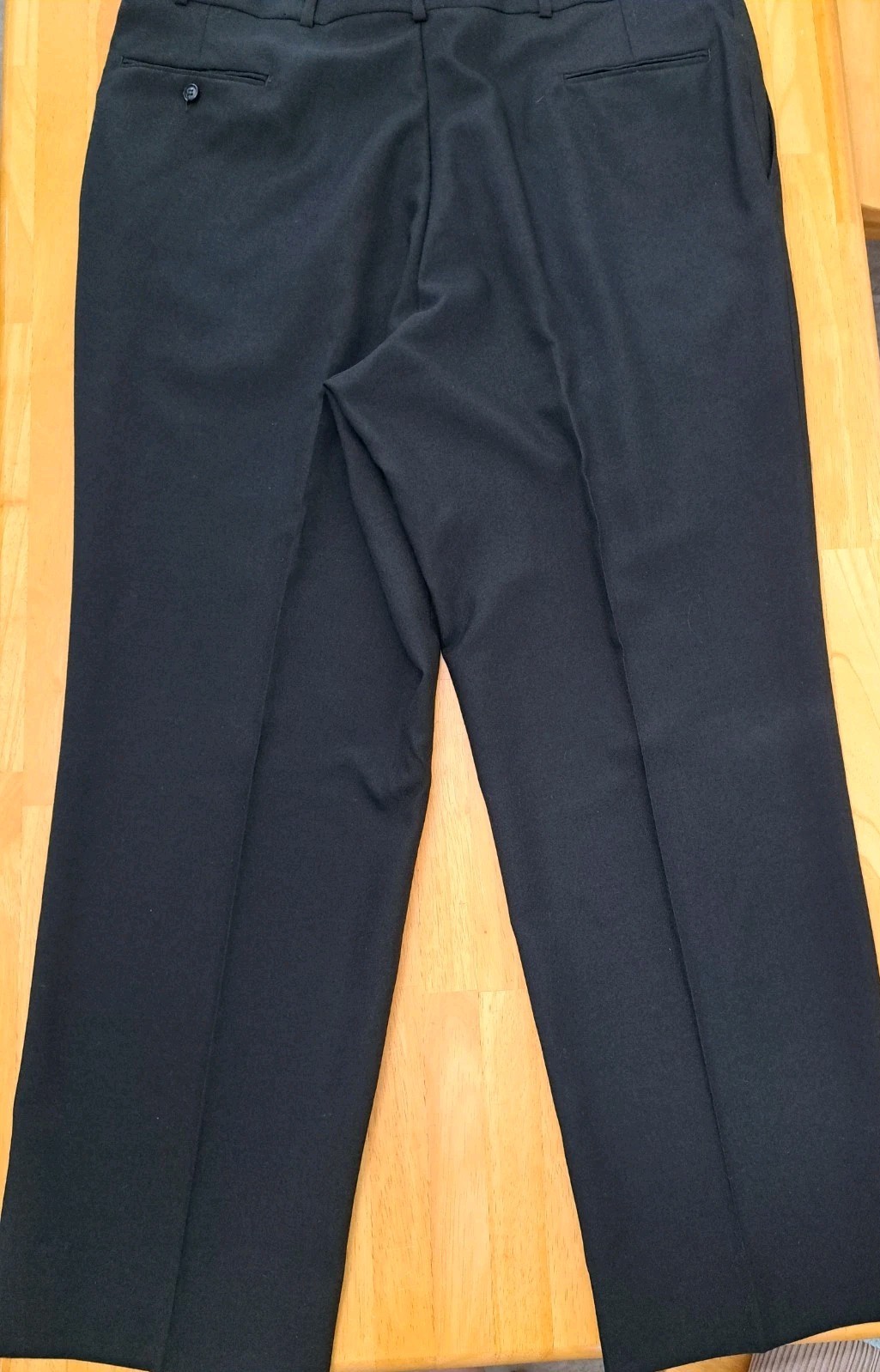 Stafford Tailored Fit Black Suit 50R Jacket 42×30 Pants Polyester & Worsted Wool