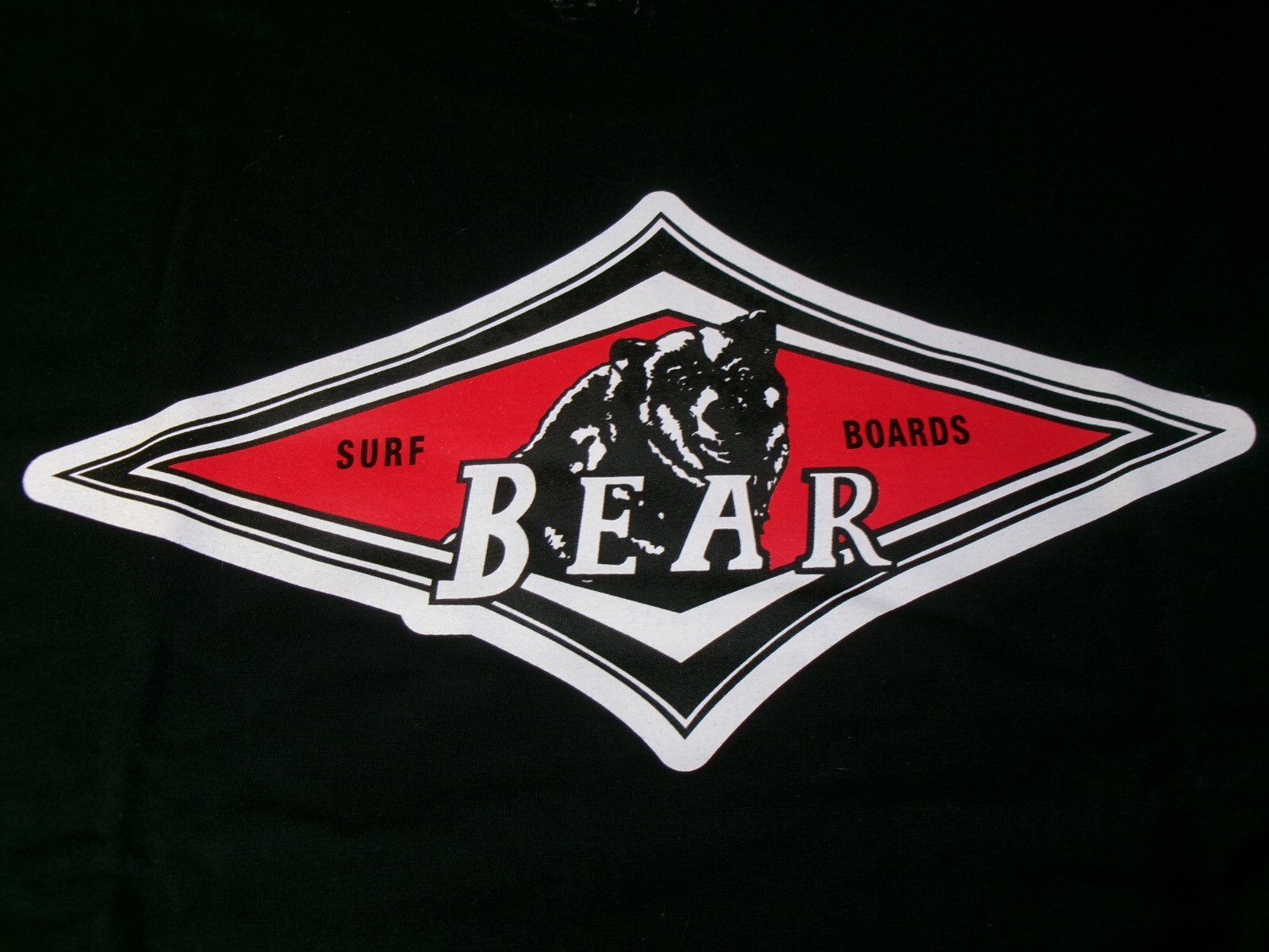 BEAR SURFBOARDS BIG & TALL SIZE 2XLT BLACK COLOR SILK SCREENED NEW