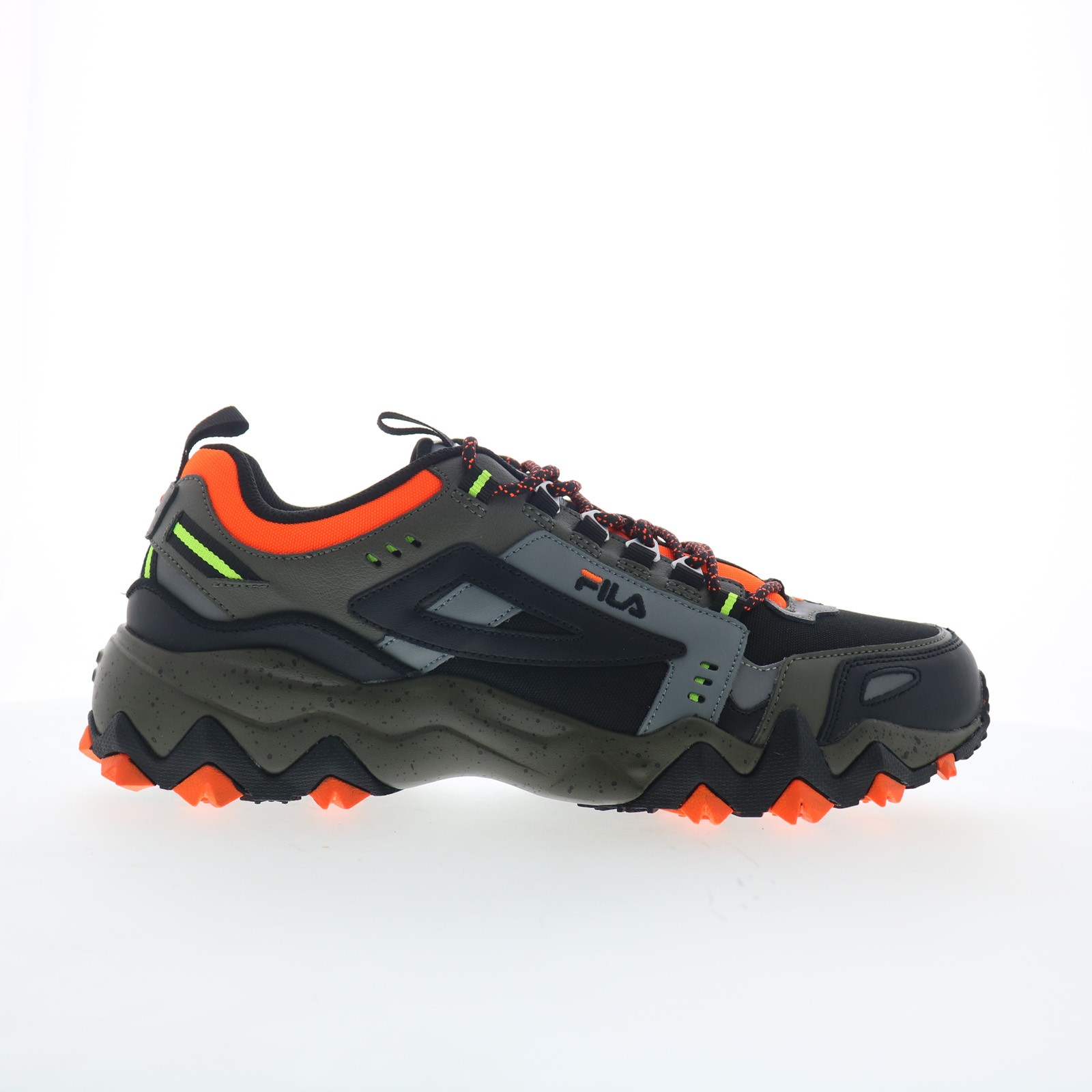 Fila Oakmont TR 1JM01565-865 Mens Black Leather Athletic Hiking Shoes