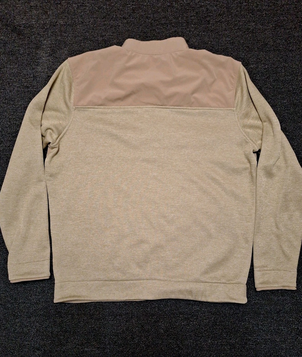 Under Armour Golf Drive Storm Sweater Mens XL Tan Fleece 1/2 Zip Pullover EPC