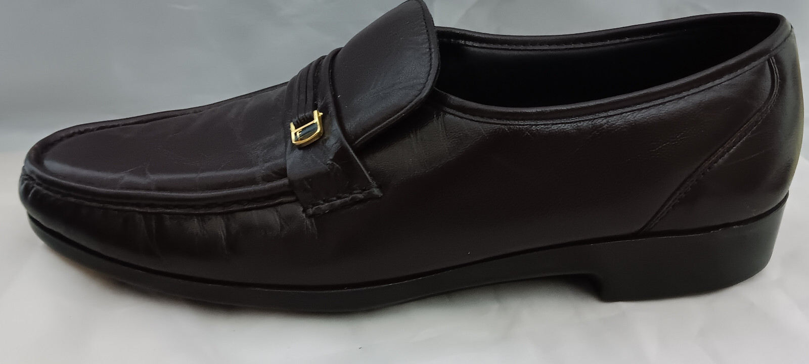 Florsheim Dark Brown Ultra Soft Leather Loafers Shoes Men’s 12 New Free Returns
