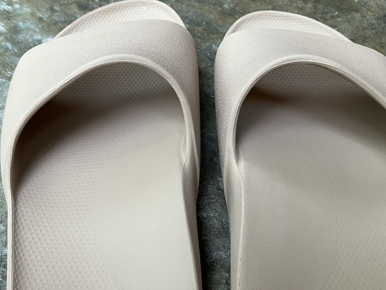 Archies Slide Sandals Womens 8 Tan Nude Comfort Slip On Orthotic Arch Pool Beach