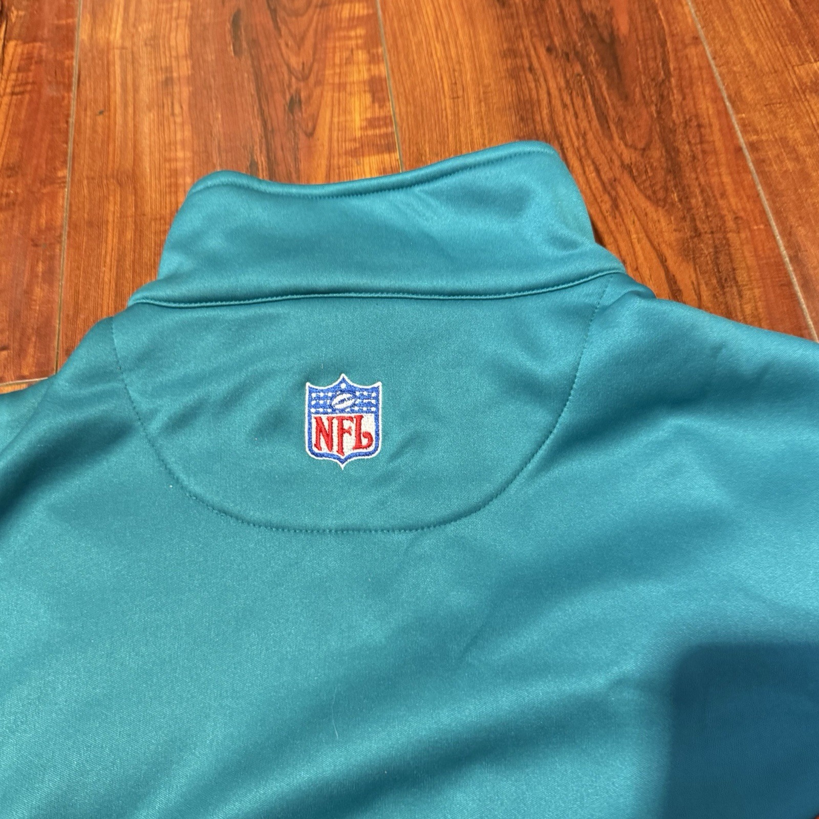 Miami Dolphins Reebok Team Apparel Pullover Jacket Youth Sz Large 14-16 1/4 Zip!
