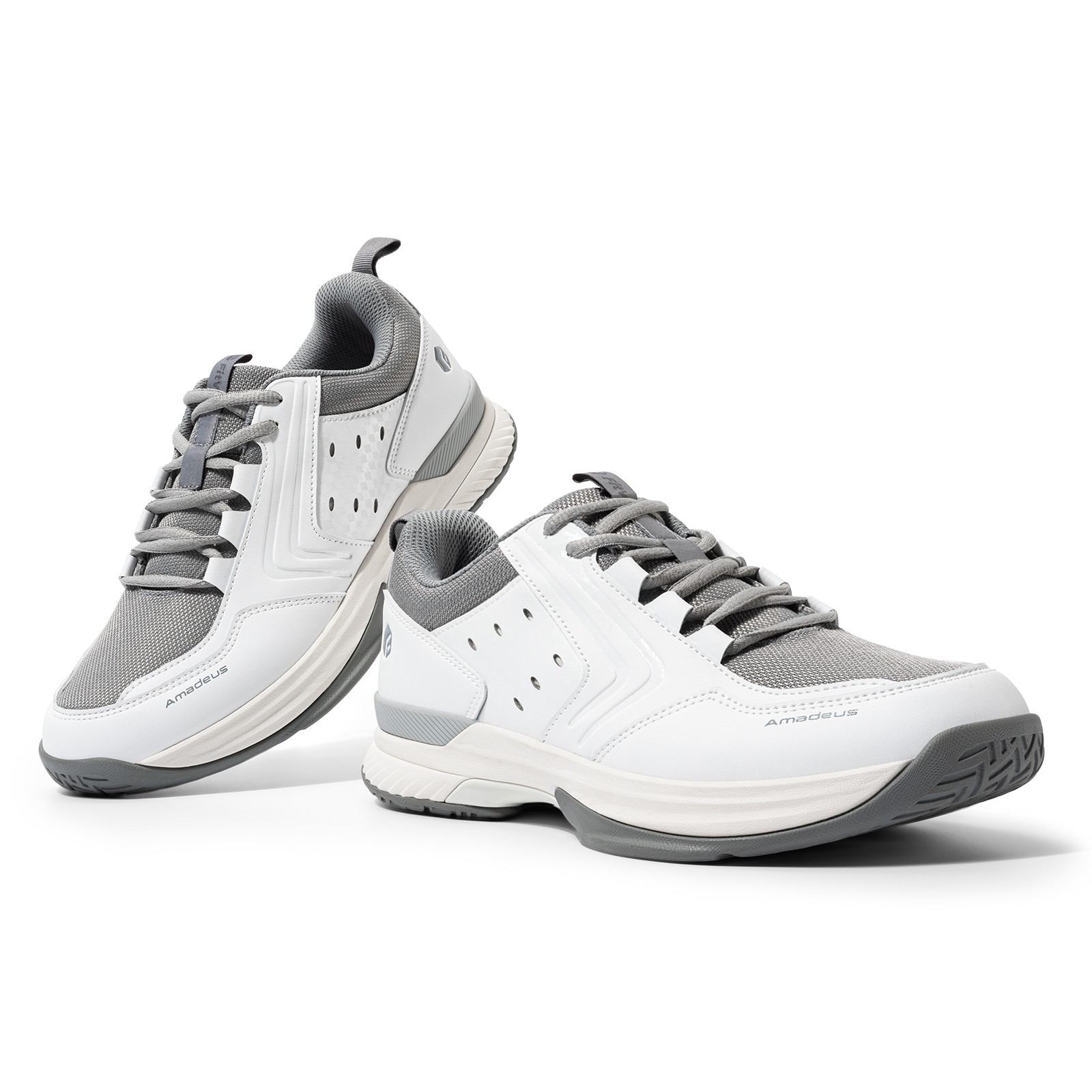 FitVille Men Tennis Shoes Wide Width Pickleball Court Racquetball Squash Sneaker