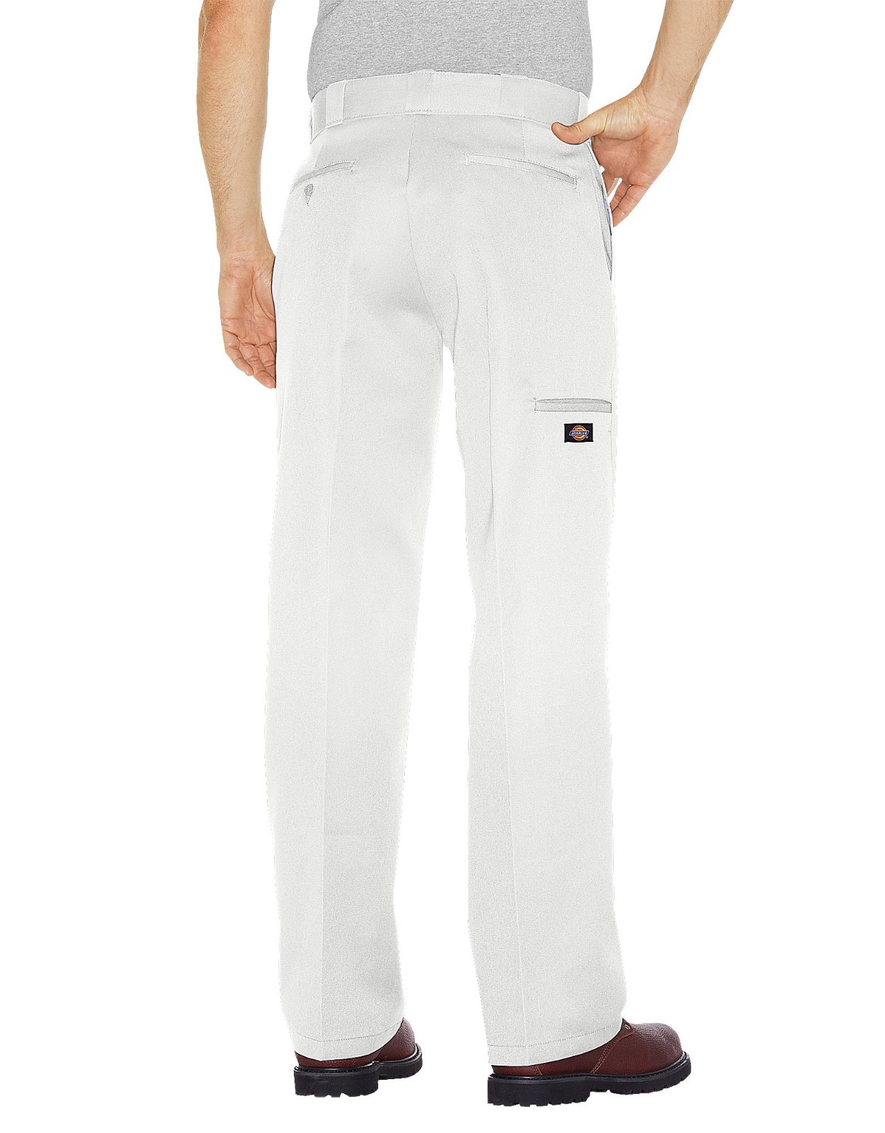 Dickies mens white double knee loose fit cell phone pocket work pants size 34-48