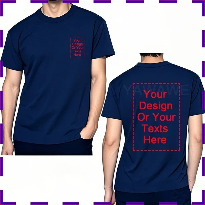 Custom Next Level Tee with Your Photo Logo or Text DTF Printed 4 Colors Availabl