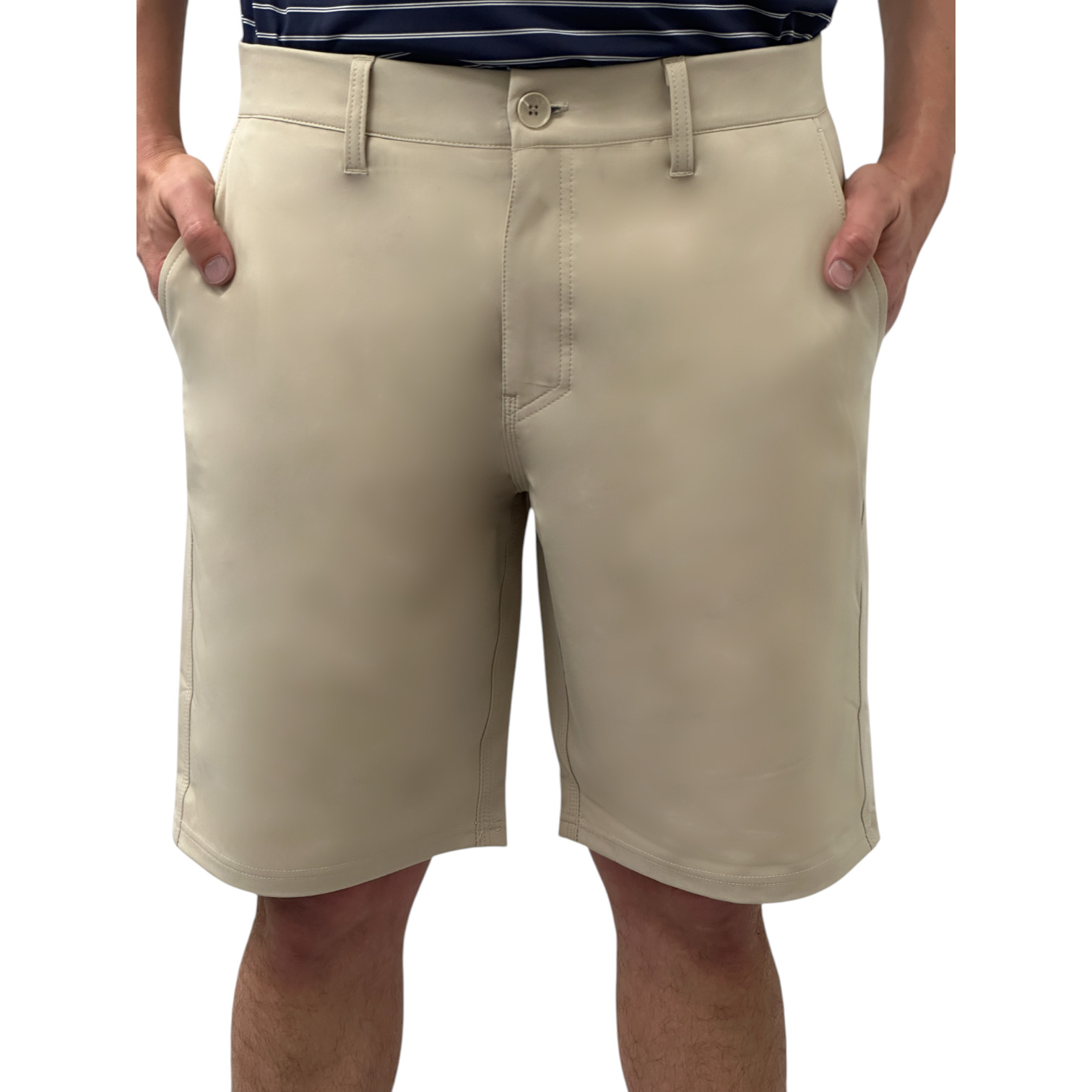Mens Golf Shorts 11.5″ Inseam Long Tall Athletic Quick Dry Stretch Elastic Waist
