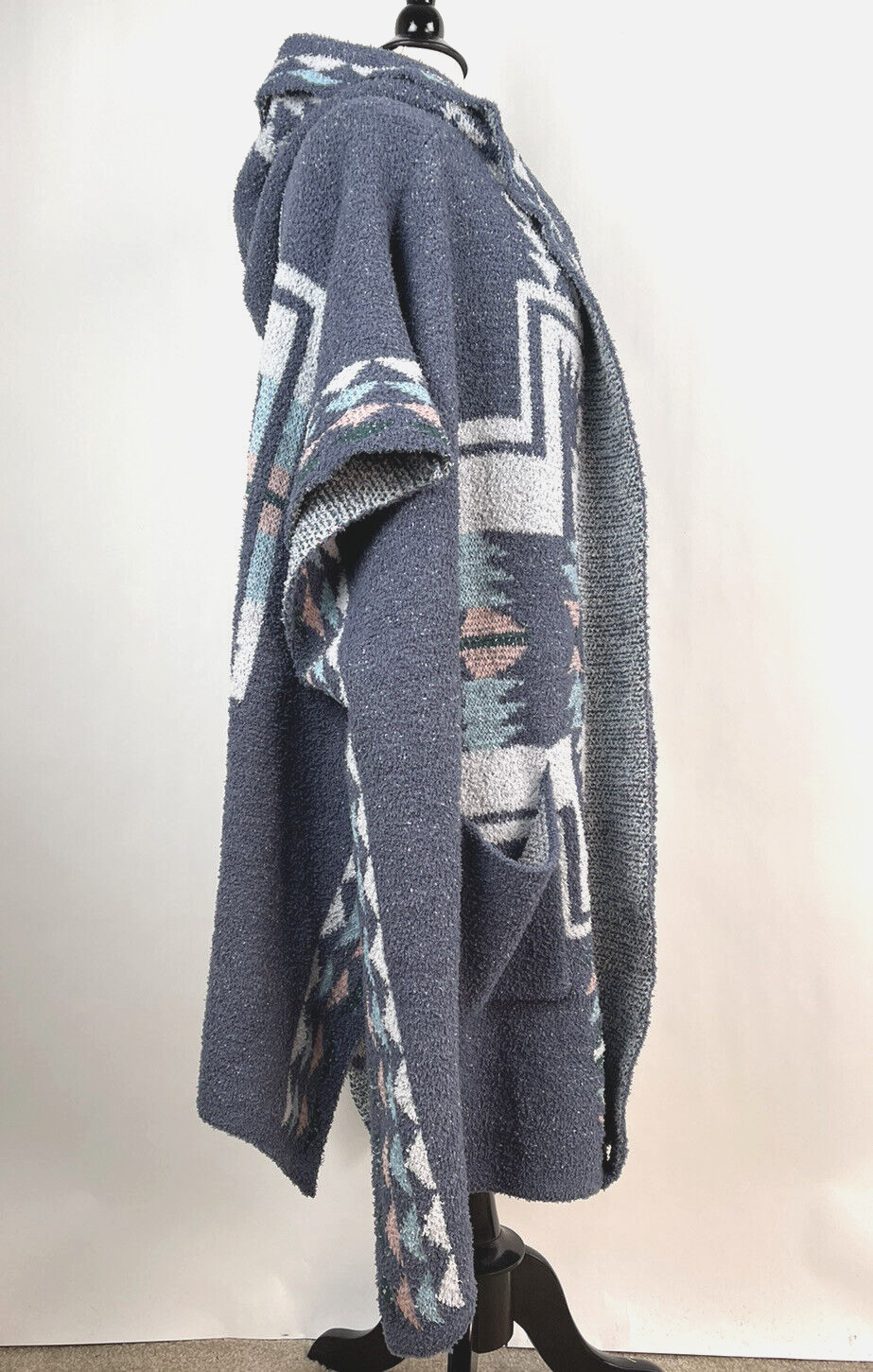 Davi & Dani Unicorn Tribe Berber Fleece Poncho Hoodie Oversized S M NWOT Soft
