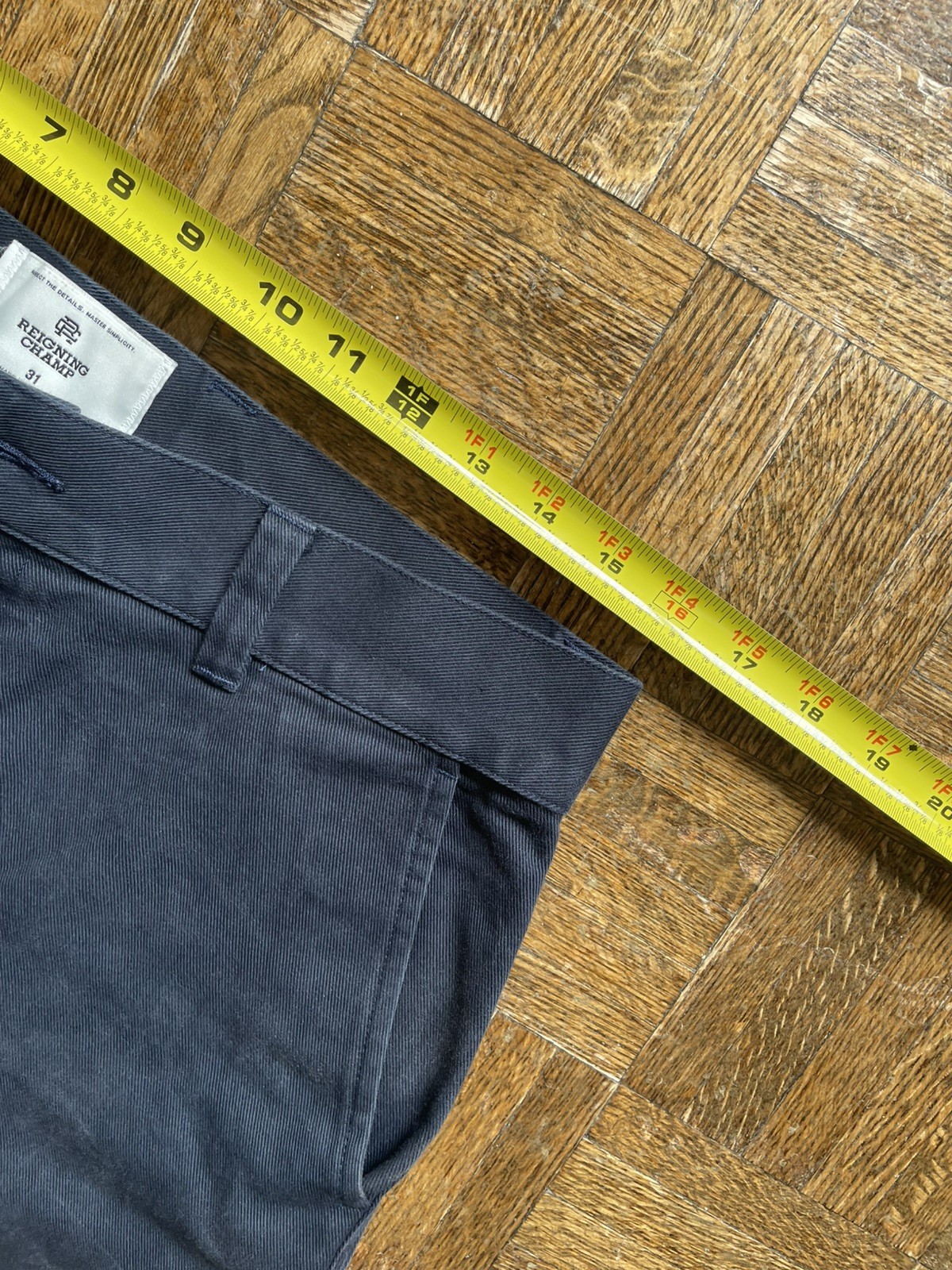 Reigning Champ Freshman Cotton Chino Pants Dark Navy RC 5455