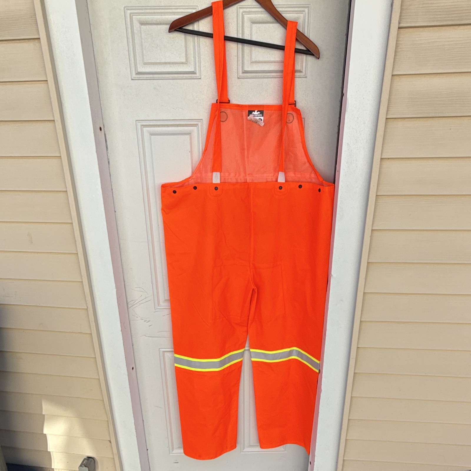 MCR Safety 2013R Hi-Vis Reflective Orange Bib Overalls XL ANSI/ISEAClassE sizeXL